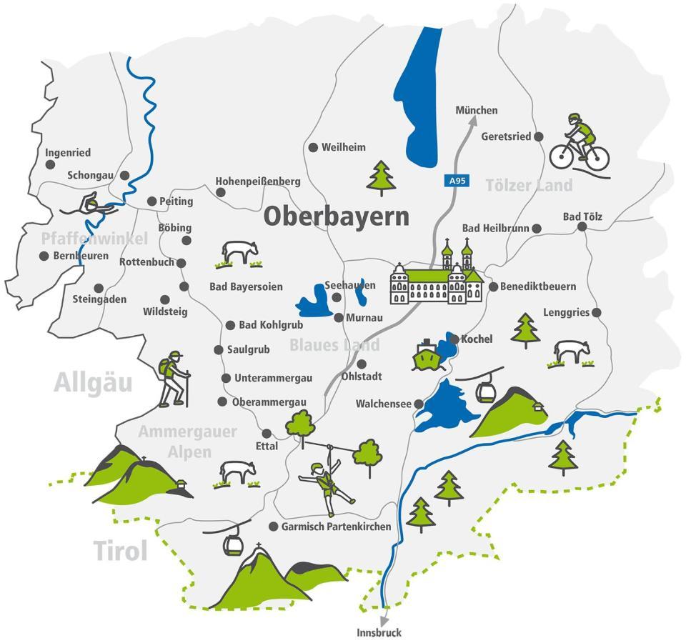 Gaestehaus U Ferienwohnungen Veronika Incl Fruehstuecksbuffet Und Koenigscard Mit 200 Kostenlosen Attraktionen Unterammergau Zewnętrze zdjęcie